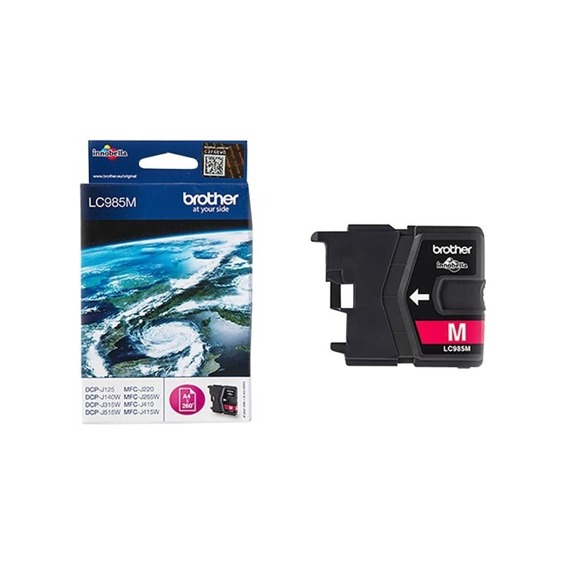 BROTHER LC985M Tusz Brother LC985M magenta 260str DCPJ125 / J315w / J515w / J220 / J265w