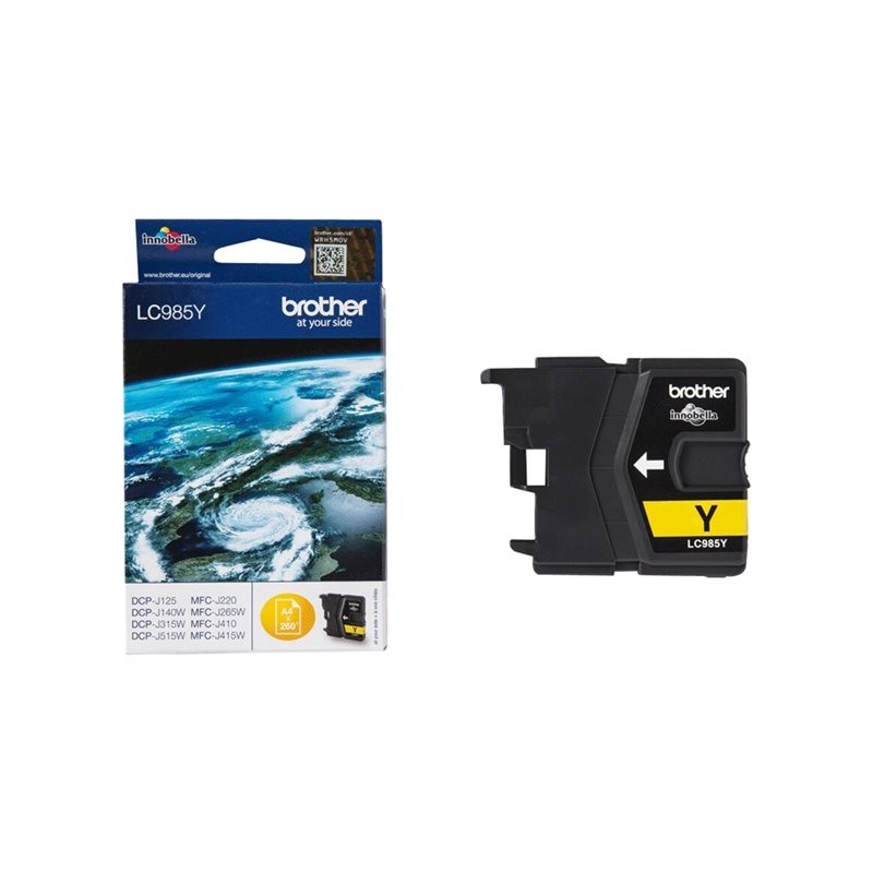 BROTHER LC985Y Tusz Brother LC985Y yellow 260str DCPJ125 / J315w / J515w / J220 / J265w