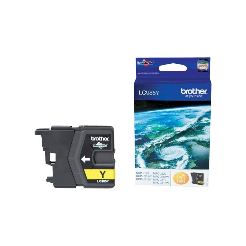 BROTHER LC985Y Tusz Brother LC985Y yellow 260str DCPJ125 / J315w / J515w / J220 / J265w
