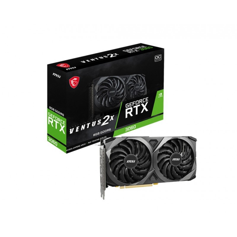 Karta graficzna GeForce RTX 3060 VENTUS 2X OC 8 GB GDDR6 128bit 3DP/HDMI