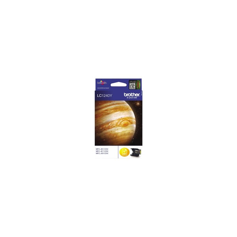 BROTHER LC1240Y Tusz Brother LC1240Y yellow 600str DCP-J525W / DCP-J725DW / MFC-J625DW BROTHER LC1240Y Tusz Brother LC1240Y yellow 600str DCP-J525W / DCP-J725DW / MFC-J625DW