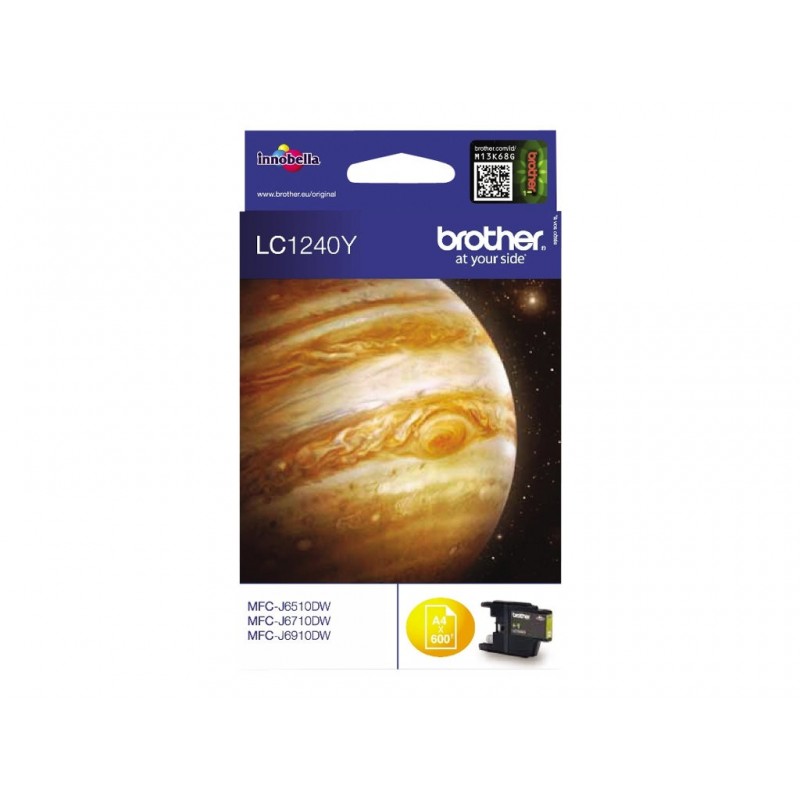 BROTHER LC1240Y Tusz Brother LC1240Y yellow 600str DCP-J525W / DCP-J725DW / MFC-J625DW