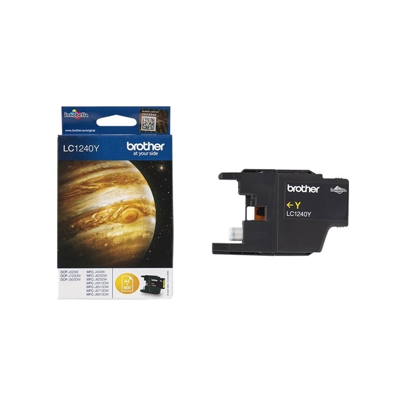 BROTHER LC1240Y Tusz Brother LC1240Y yellow 600str DCP-J525W / DCP-J725DW / MFC-J625DW BROTHER LC1240Y Tusz Brother LC1240Y yellow 600str DCP-J525W / DCP-J725DW / MFC-J625DW