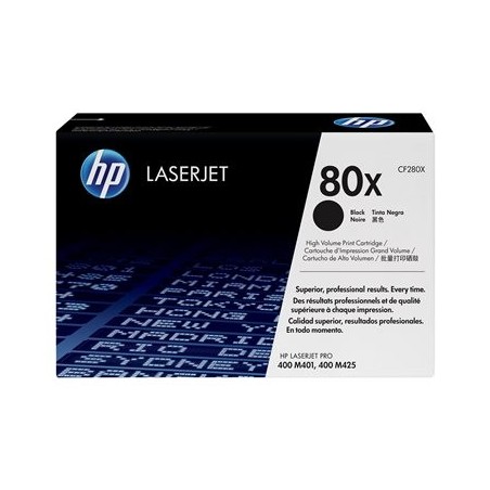 HP CF280X Toner HP 80X black 6800str LJ Pro 400 M401/MFP M425 HP CF280X Toner HP 80X black 6800str LJ Pro 400 M401/MFP M425