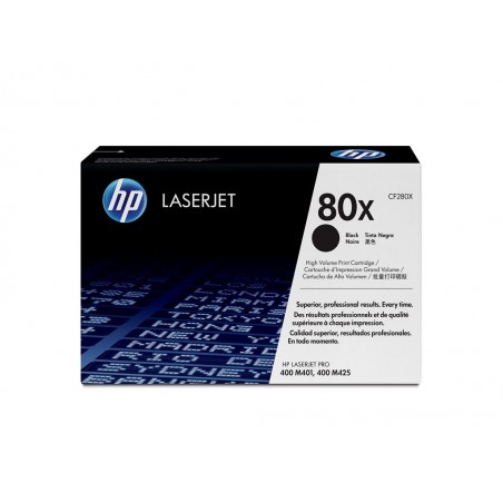 HP CF280X Toner HP 80X black 6800str LJ Pro 400 M401/MFP M425 HP CF280X Toner HP 80X black 6800str LJ Pro 400 M401/MFP M425