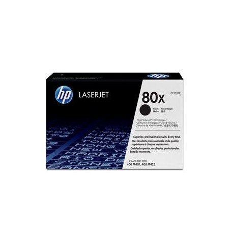 HP CF280X Toner HP 80X black 6800str LJ Pro 400 M401/MFP M425 HP CF280X Toner HP 80X black 6800str LJ Pro 400 M401/MFP M425