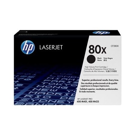 HP CF280X Toner HP 80X black 6800str LJ Pro 400 M401/MFP M425 HP CF280X Toner HP 80X black 6800str LJ Pro 400 M401/MFP M425