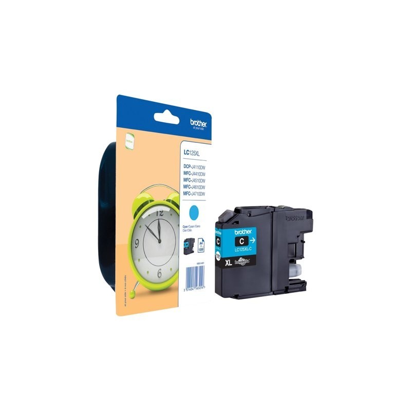 BROTHER LC125XLC Brother LC125XLC Cartus cyan de capacitate mare - 1.200 pagini