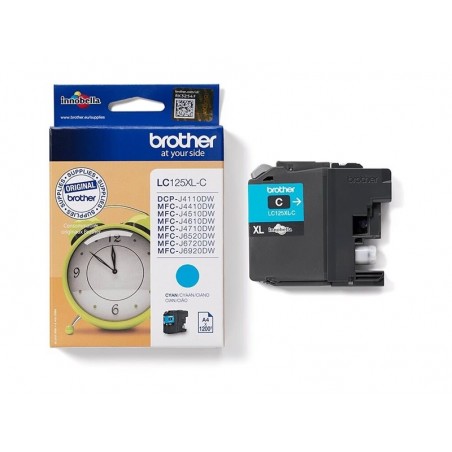BROTHER LC125XLC Brother LC125XLC Cartus cyan de capacitate mare - 1.200 pagini
