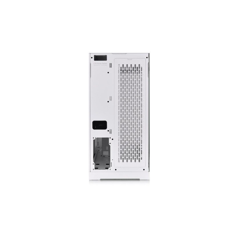 Obudowa CTE E600 MX Tempered Glass, szklany bok - snow