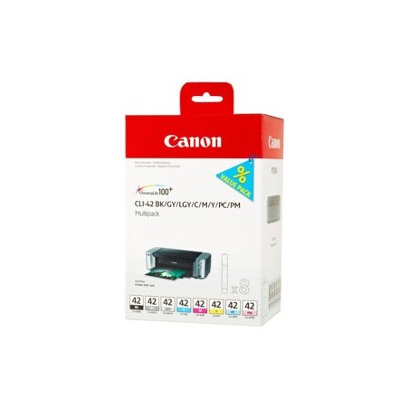 CANON 1LB CLI-42 8inks ink cartridge black and colour standard capacity multipack full 8 inks