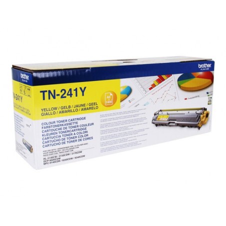 BROTHER TN241Y Brother TN241Y Toner yellow ptr HL3140CW/3150/3170/DCP9020/MFC9140CDN - 1.400 p