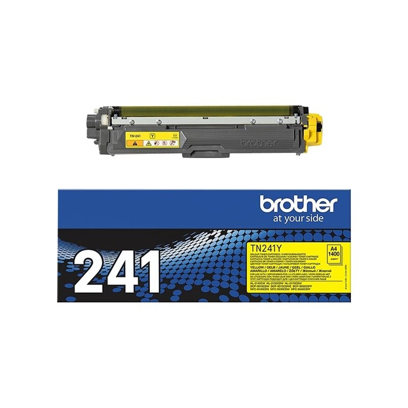 BROTHER TN241Y Brother TN241Y Toner yellow ptr HL3140CW/3150/3170/DCP9020/MFC9140CDN - 1.400 p