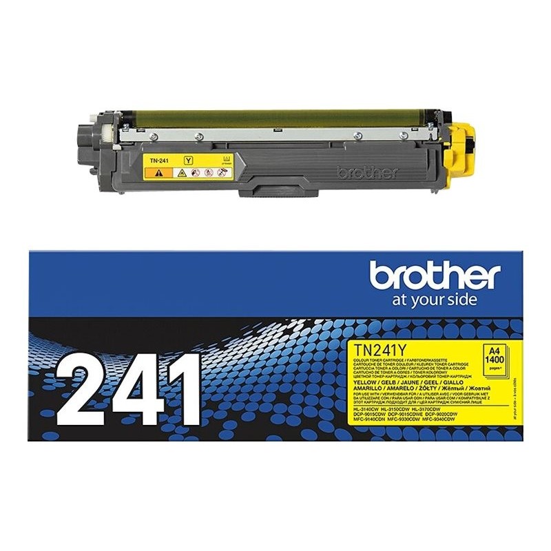 BROTHER TN241Y Brother TN241Y Toner yellow ptr HL3140CW/3150/3170/DCP9020/MFC9140CDN - 1.400 p