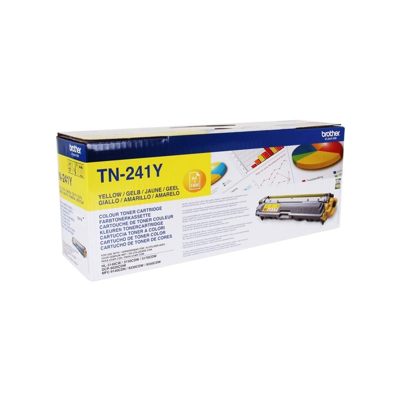 BROTHER TN241Y Brother TN241Y Toner yellow ptr HL3140CW/3150/3170/DCP9020/MFC9140CDN - 1.400 p