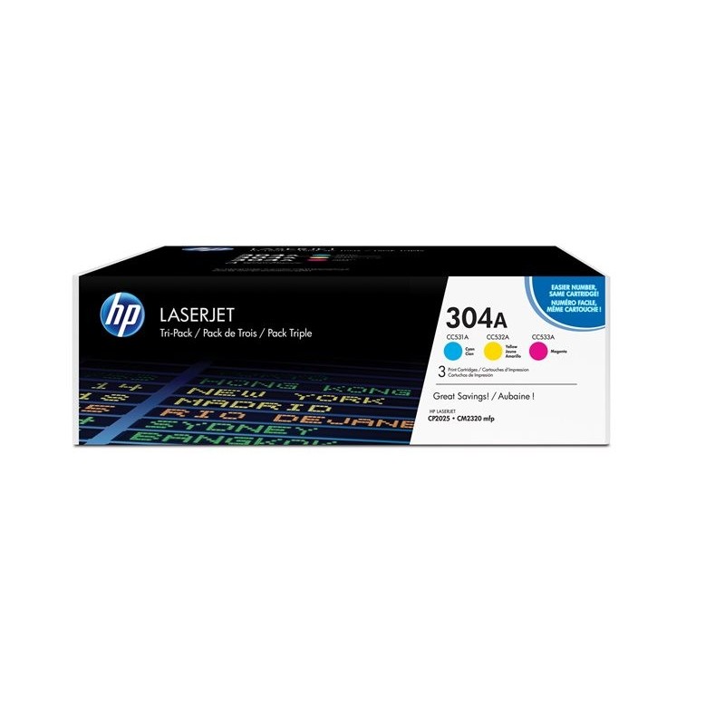 HP CF372AM Toner HP 304A Tri-pack CYM