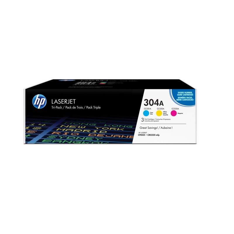 HP CF372AM Toner HP 304A Tri-pack CYM