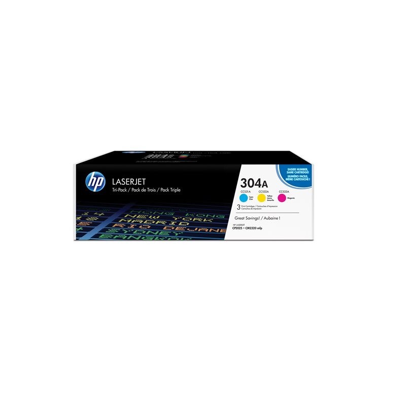HP CF372AM Toner HP 304A Tri-pack CYM
