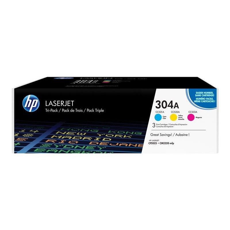 HP CF372AM Toner HP 304A Tri-pack CYM