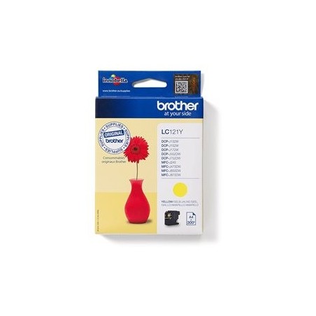 BROTHER LC121Y Tusz Brother LC121Y yellow 300str DCP-J552DW / MFC-J470DW BROTHER LC121Y Tusz Brother LC121Y yellow 300str DCP-J552DW / MFC-J470DW