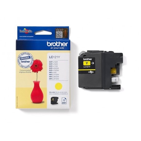 BROTHER LC121Y Tusz Brother LC121Y yellow 300str DCP-J552DW / MFC-J470DW BROTHER LC121Y Tusz Brother LC121Y yellow 300str DCP-J552DW / MFC-J470DW