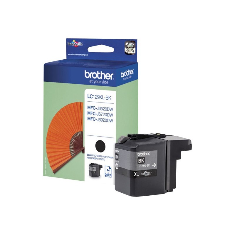 BROTHER LC129XLBK Brother LC129XLBK Cartus negru de capacitate mare - 2.400 pagini BROTHER LC129XLBK Brother LC129XLBK Cartus negru de capacitate mare - 2.400 pagini