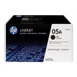 HP CE505D Toner HP 05A Black Dual Pack LaserJet P2035 HP CE505D Toner HP 05A Black Dual Pack LaserJet P2035