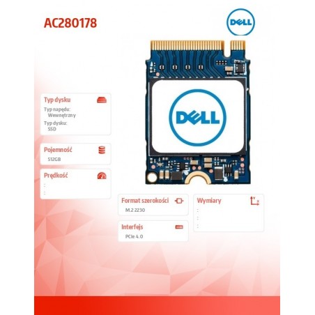 Dysk SSD 512 GB M.2 PCIe 4x4 Class 35 2230 