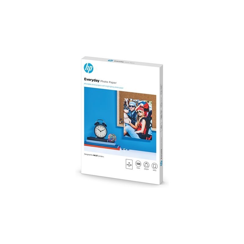 HP Everyday Glossy Photo Paper A4 100 sheet 200g/m² HP Everyday Glossy Photo Paper A4 100 sheet 200g/m²
