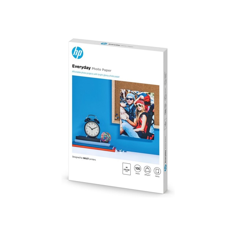 HP Everyday Glossy Photo Paper A4 100 sheet 200g/m² HP Everyday Glossy Photo Paper A4 100 sheet 200g/m²