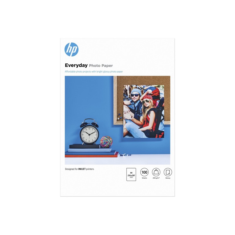 HP Everyday Glossy Photo Paper A4 100 sheet 200g/m² HP Everyday Glossy Photo Paper A4 100 sheet 200g/m²