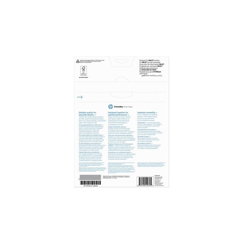 HP Everyday Glossy Photo Paper A4 25 sheet 200g/m² HP Everyday Glossy Photo Paper A4 25 sheet 200g/m²