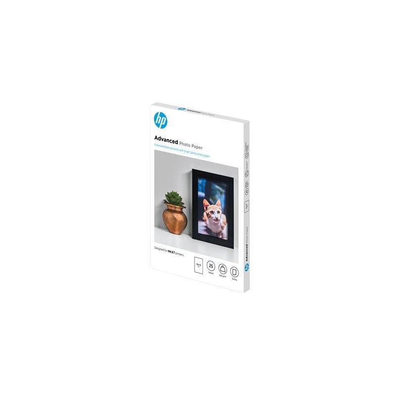 HP Q8691A Advanced glossy photo paper inkjet 250g/m2 100x150mm 25 sheets 1-pack borderless HP Q8691A Advanced glossy photo paper inkjet 250g/m2 100x150mm 25 sheets 1-pack borderless