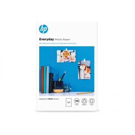HP Everyday Glossy photo paper white 200g/m2 100x150mm 100 sheets 1-pack