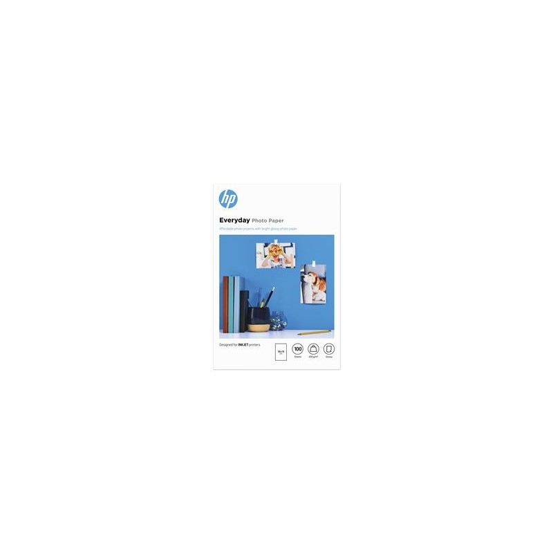 HP Everyday Glossy photo paper white 200g/m2 100x150mm 100 sheets 1-pack