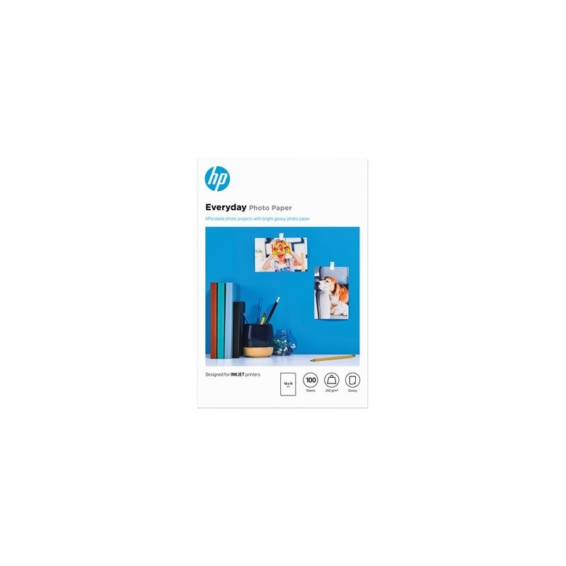 HP Everyday Glossy photo paper white 200g/m2 100x150mm 100 sheets 1-pack
