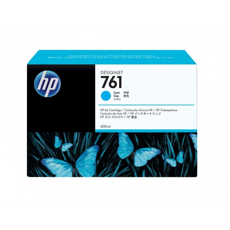 HP 761 original ink cartridge cyan standard capacity 400ml 1-pack HP 761 original ink cartridge cyan standard capacity 400ml 1-pack