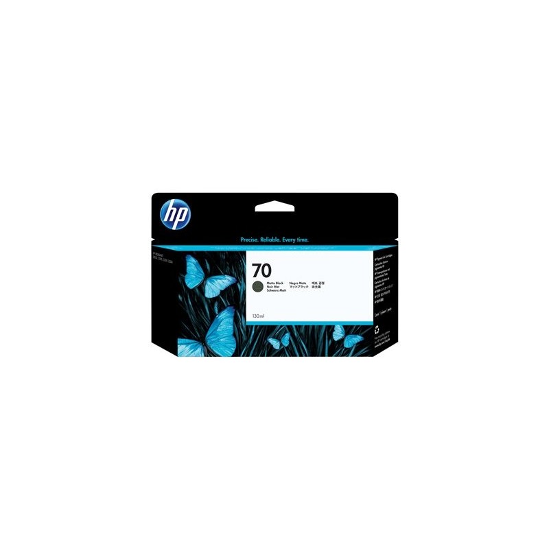 HP 70 original ink cartridge matte black standard capacity 130ml 1-pack with Vivera ink