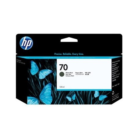 HP 70 original ink cartridge matte black standard capacity 130ml 1-pack with Vivera ink