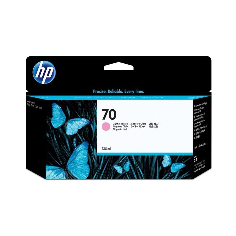 HP 70 original ink cartridge light magenta standard capacity 130ml 1-pack with Vivera ink