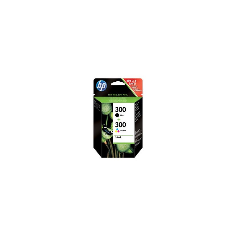 HP CN637EE Zestaw HP 300 black + tri-color Combo Pack D2560/F4280