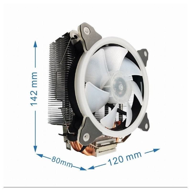Chłodzenie CPU Huracan 12cm 150W 4-pin multicolor LED