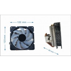 Chłodzenie CPU Huracan 12cm 100W 4-pin multicolor LED Chłodzenie CPU Huracan 12cm 100W 4-pin multicolor LED