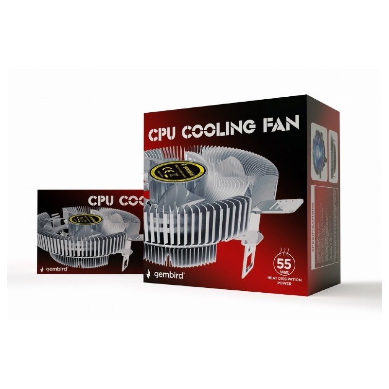 Chłodzenie CPU Huracan 9cm 55W 4-pin niebieski LED