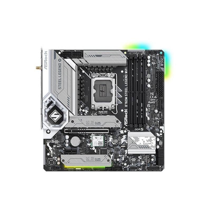 Płyta główna B760M STEEL LEGEND WIFI s1700 4DDR5 DP/HDMI mATX 