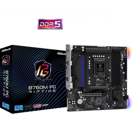 Płyta główna B760M PG RIPTIDE s1700 4DDR5 DP/HDMI/USB mATX Płyta główna B760M PG RIPTIDE s1700 4DDR5 DP/HDMI/USB mATX