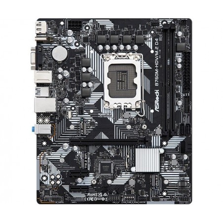 Płyta główna B760M-HDV/M.2 D4 s1700 2DDR4 DP/HDMI mATX Płyta główna B760M-HDV/M.2 D4 s1700 2DDR4 DP/HDMI mATX