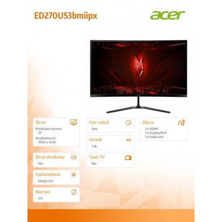Monitor 27 cali Nitro ED270US3 ED270US3bmiipx 