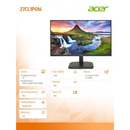 Monitor AOPEN 27 cali 27CL1 P0b 27CL1P0bi 