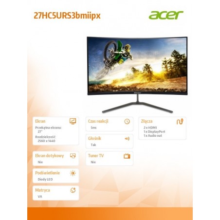 Monitor AOPEN 27 cali 27HC5URS 27HC5URS3bmiipx 